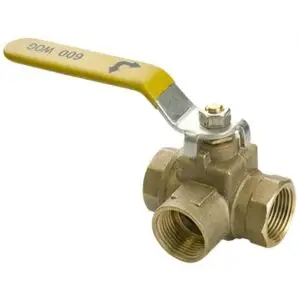 Three-Way Brass Ball Valve 150 PSI