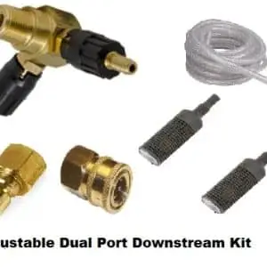 100785 Dual Adjustable Port Injector Kit 3-5 GPM Brass