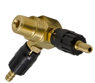 Dual Port Adjustable Hi-Draw Injector 2.1 Orifice for 3-5GPM 3/8