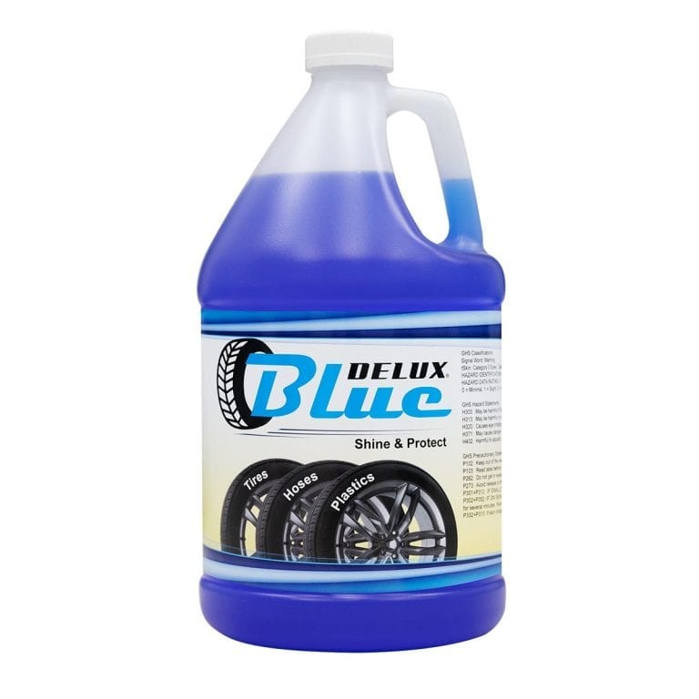 Gallon jug of Delux Blue Tire Shine Spray