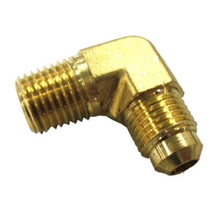 90-Degree Brass Elbow 3/16" Flare x 1/8" MPT