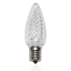C9 Faceted LED Retrofit Bulb - Pure White - Bag of 25