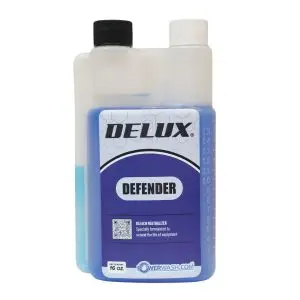 defender in 16oz bottle over a white background