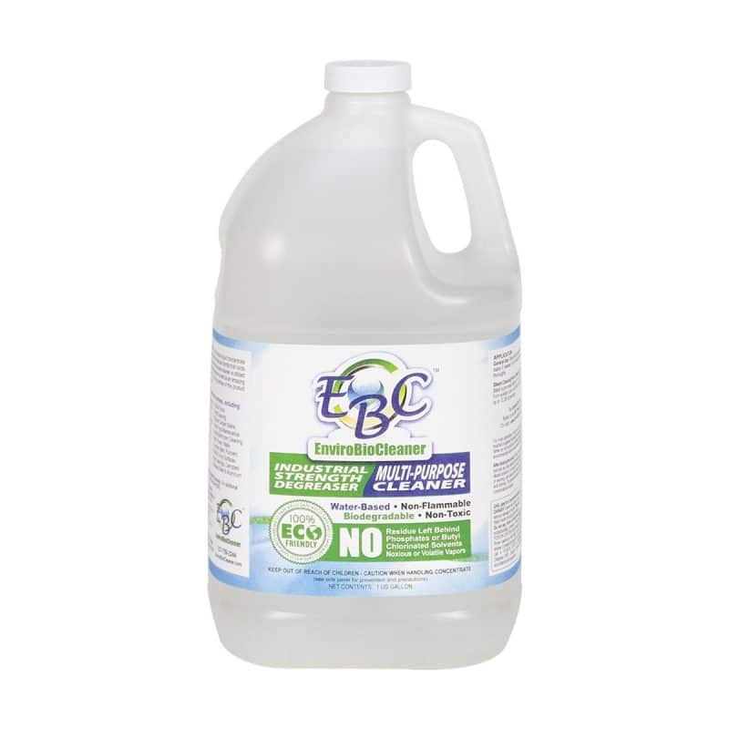 Gallon jug of EBC Enviro Bio Cleaner, a general purpose pressure washing chemical