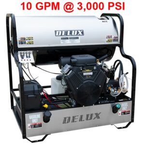 DELUX® RK-43-1030 Gas-Powered Hot Water Power Washer (10 GPM@3,000 PSI)