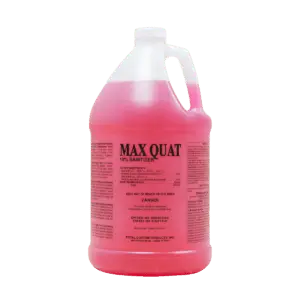 Gallon of Max Quat 10% Sanitizer, a Pressure Washing Chemical & Disinfectant