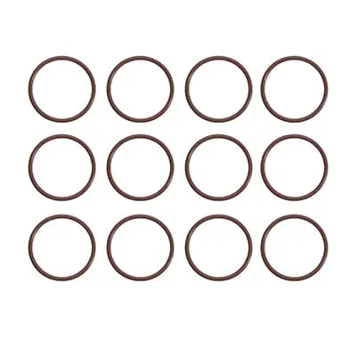 Set of 10 brown Viton O-rings, each measuring 1/4 inch, designed for use with quick couplers. These chemical-resistant O-rings ensure a tight and reliable seal, even with harsh chemicals. Keep your equipment running smoothly with these high-quality O-rings.