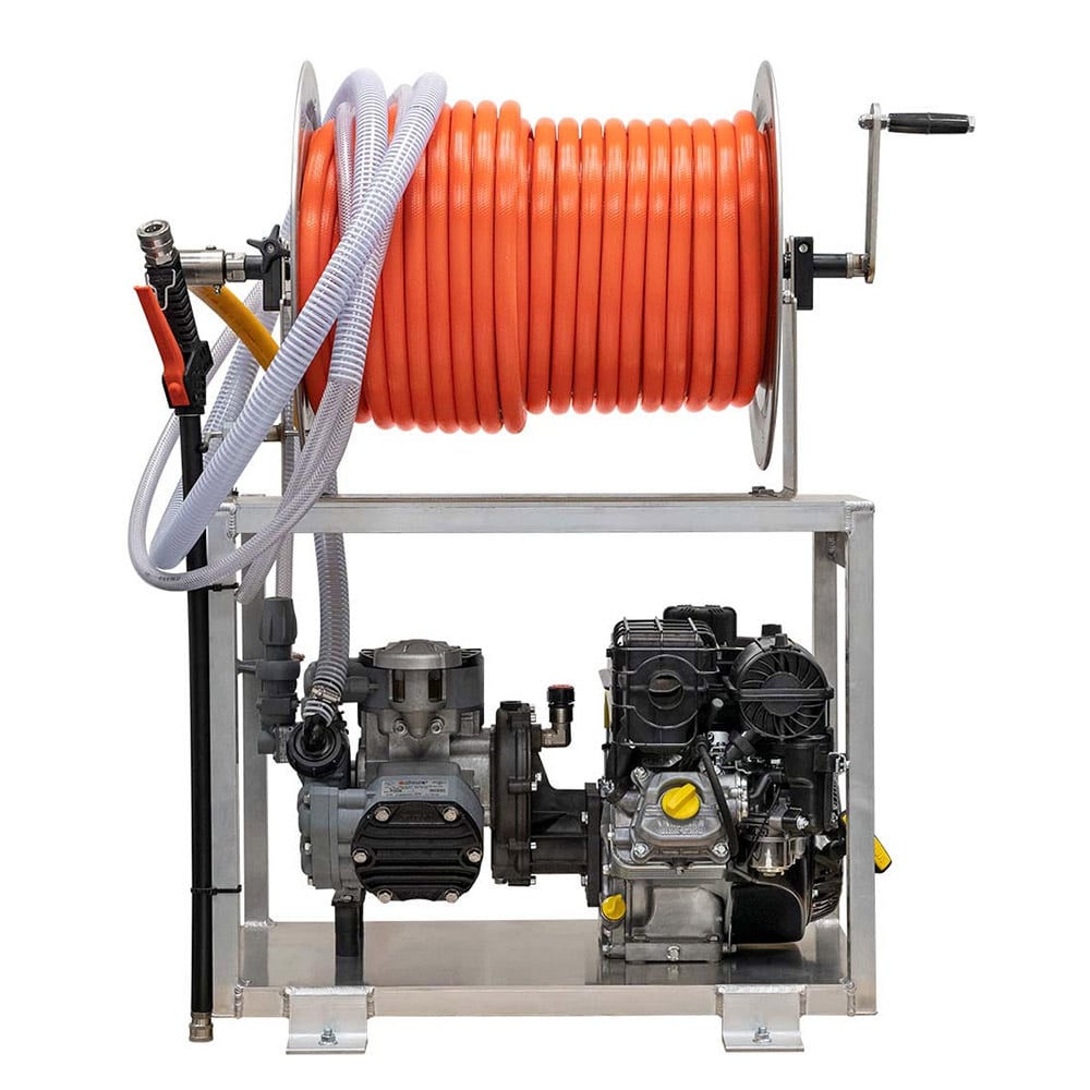 Delux® Stallion Gas Powered Soft Wash System with Stainless Steel Hose Reel  and Comet Pump