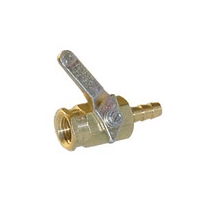 Brass Ball Valve with Barb 300 PSI 1/4"