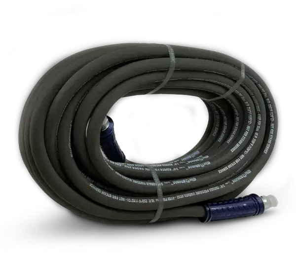 BluShield KEVLAR Aramid Braided 3/8 50' Rubber Pressure Washer Hose 4200PSI Quick Connect Coupler Plug Heavy Duty Lightweight
