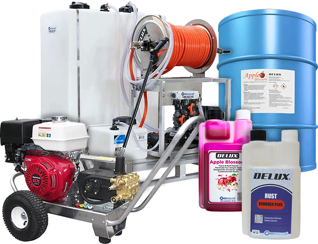 Pressure washers and chemicals on sale