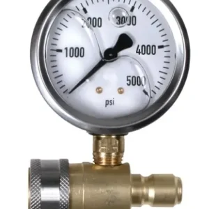 Pressure Test Gauge - 5000 PSI with 3/8 inch Quick Connects