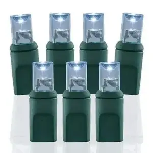 70 Light 4600K Pure White 5 mm Wide Angle Conical LED Christmas Lights