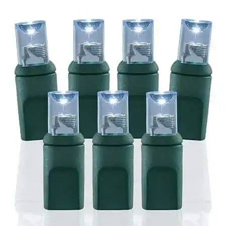 70 Light 4600K Pure White 5 mm Wide Angle Conical LED Christmas Lights