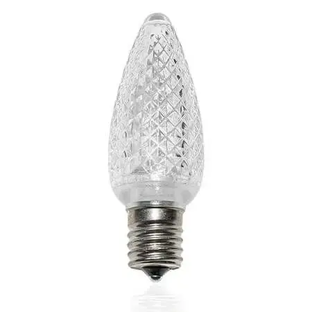 C9 Faceted LED Retrofit Bulb - Pure White - Bag of 100