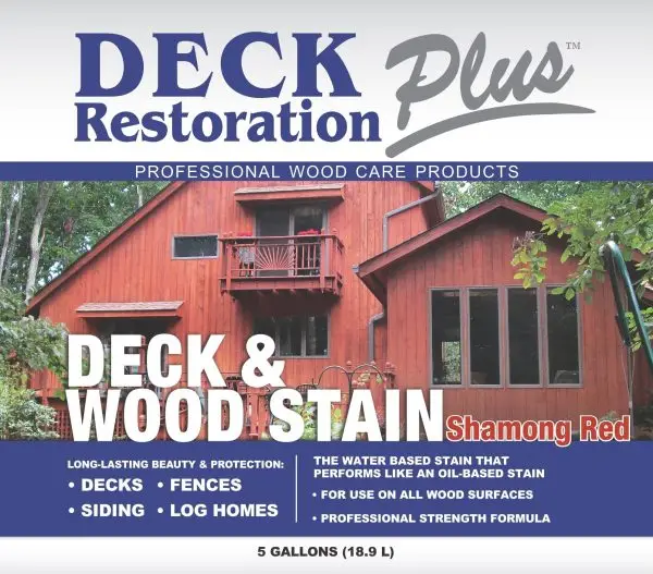 Deck Restoration Plus - Deck & Wood Stain-Shamong Red (5 gal)