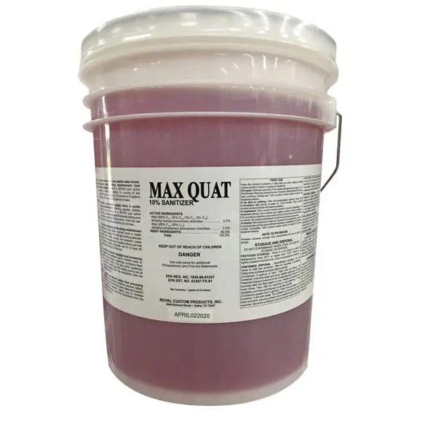 Max Quat 10% Sanitizer - 5 Gallons