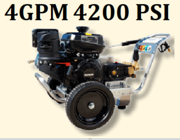 4 GPM 4200 PSI Belt Drive Cold Water Pressure Washer – Powerful Cleaning for Your Home!