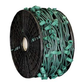 C9 Cord, 12″ Spacing, Green Wire, 1000 Ft