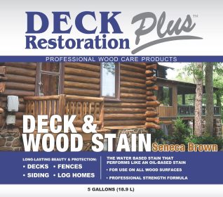 Deck Restoration Plus- Deck & Wood Stain-Seneca Brown (5 gal)