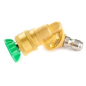Pivoting Quick Coupler Attachment for Pressure Washer Spray Wands
